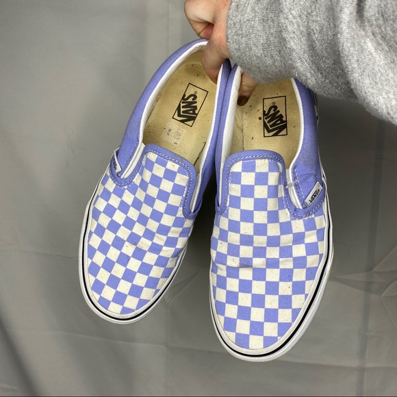 periwinkle checkered vans